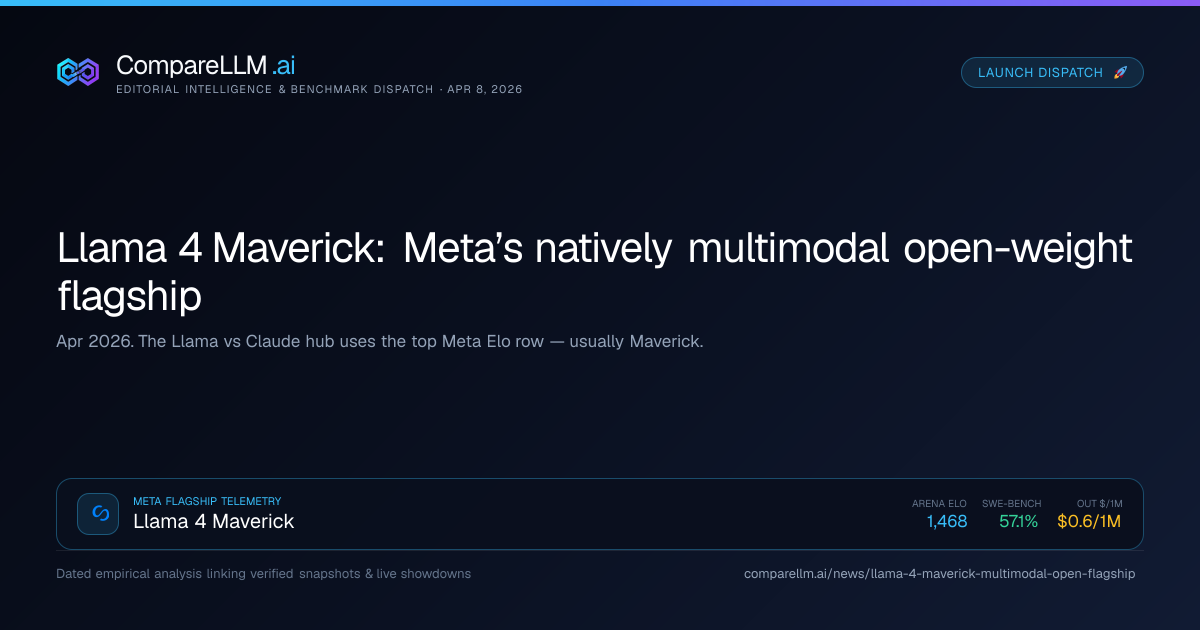 Llama 4 Maverick: Meta’s natively multimodal open-weight flagship
