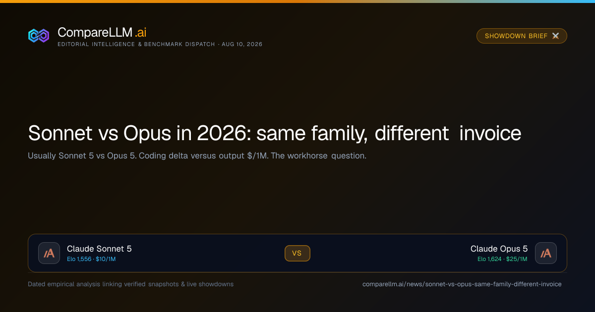 Sonnet vs Opus in 2026: same family, different invoice